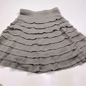 Hanna Anderson Gray Ruffled Pull On Sweater Skirt Size Small
